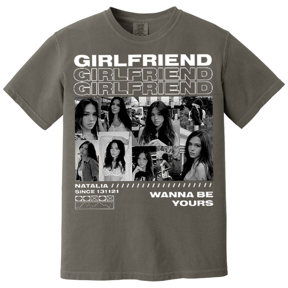Custom Girlfriend T-Shirt with Face Photo Personalized Vintage Bootleg Rap Tee