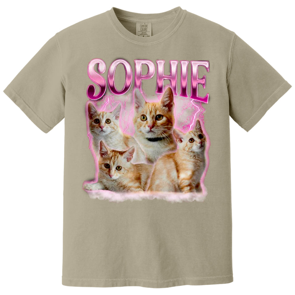 Live Preview Custom Your Pets Tee, Retro Vintage Portrait Bootleg Shirt