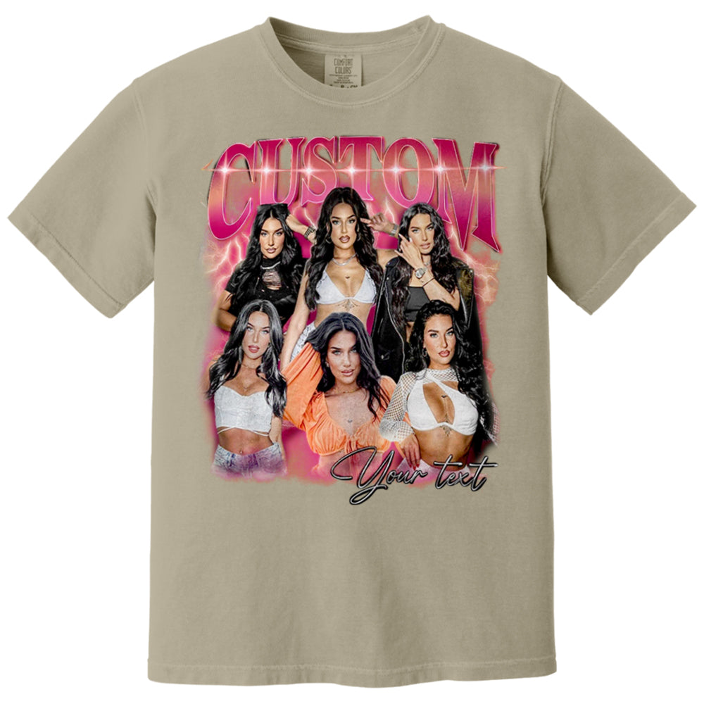 Custom Vintage Bootleg Rap Photo Tee Personalized Unisex T-shirt Gift for Girlfriend & Boyfriend