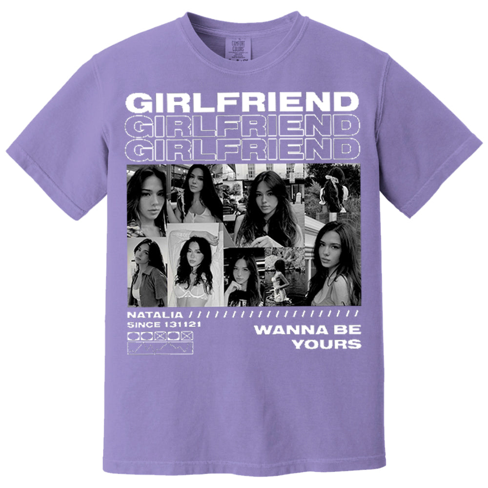 Custom Girlfriend T-Shirt with Face Photo Personalized Vintage Bootleg Rap Tee