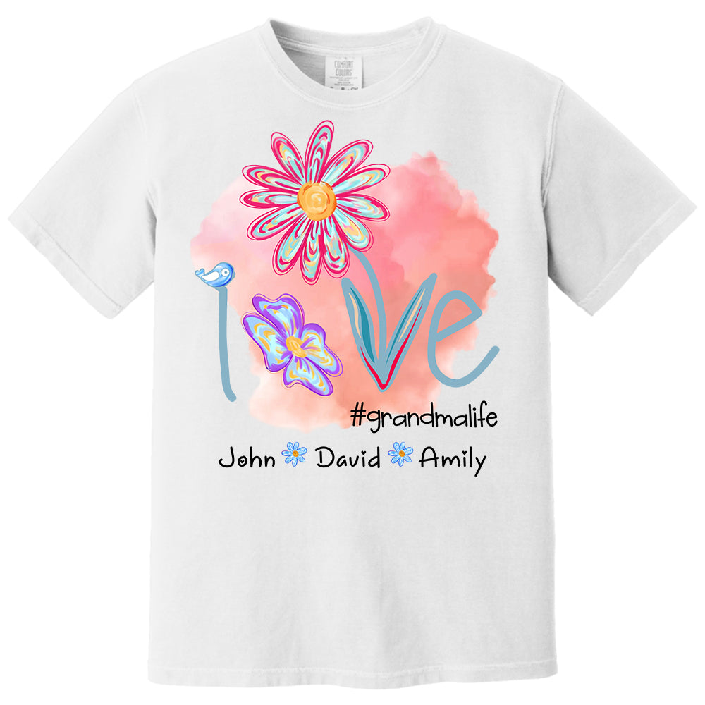Love Grandmalife - Personalized Shirt For Nana Gigi NA04 - Cute Gift For Mom Grandma Day NA04