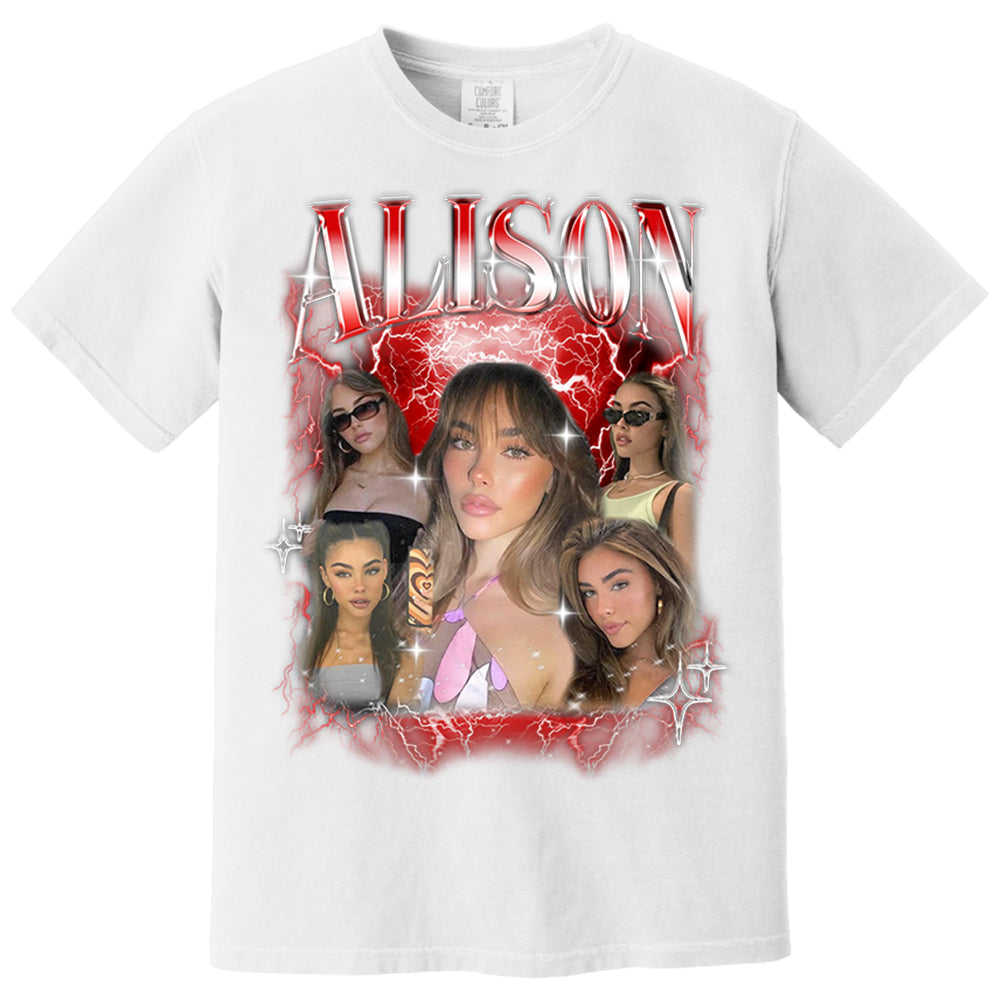 Personalized Bootleg Rap Shirts for Girlfriend & Boyfriend, Custom Tee with Face Photo