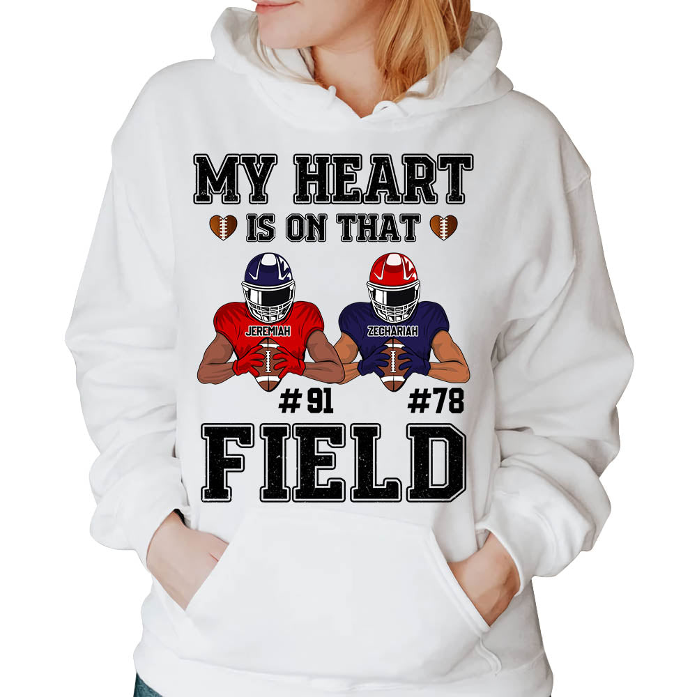 My Heart Is On That Field Custom Football Game Days Shirt Gift For Family Member For Mom
