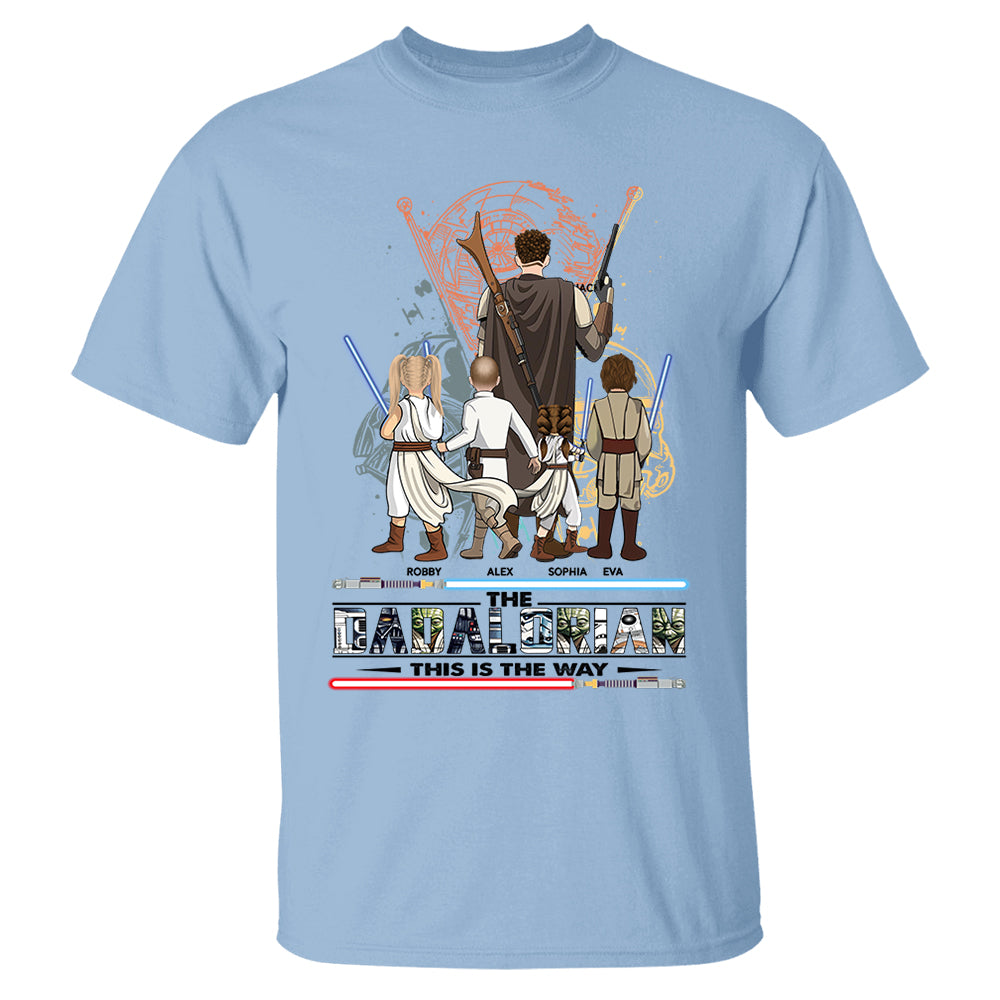 Best Dad Ever - The Dadalorian Personalized Shirt Gift For Dad - Custom Father's Day Gift 2025 New Nh00