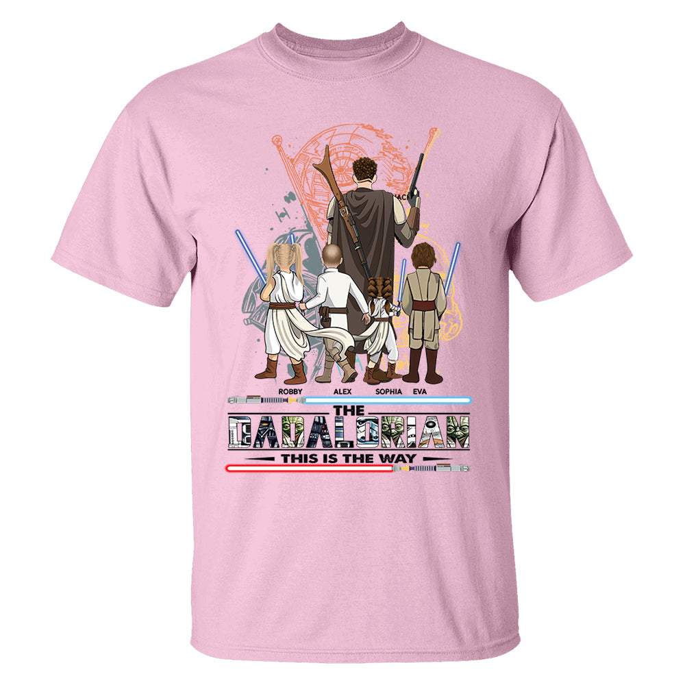 Best Dad Ever - The Dadalorian Personalized Shirt Gift For Dad - Custom Father's Day Gift 2025 New Nh00