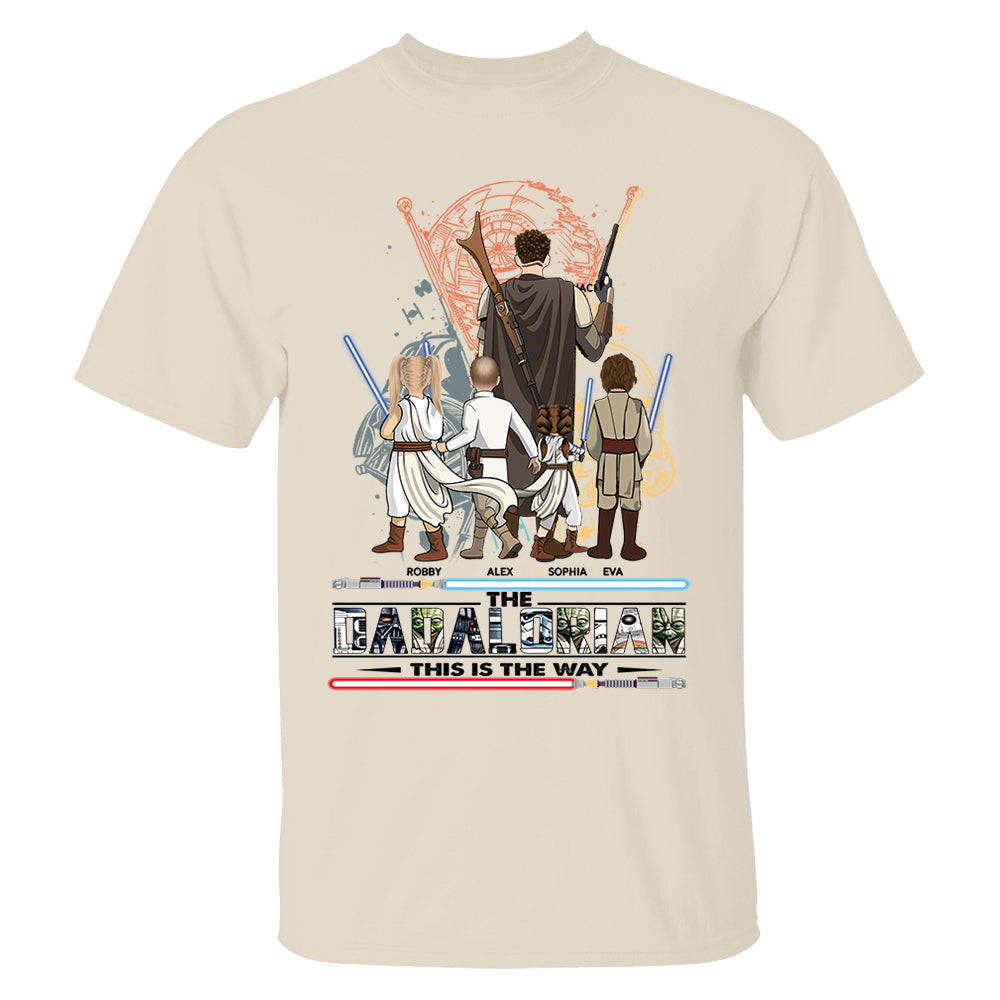 Best Dad Ever - The Dadalorian Personalized Shirt Gift For Dad - Custom Father's Day Gift 2025 New Nh00