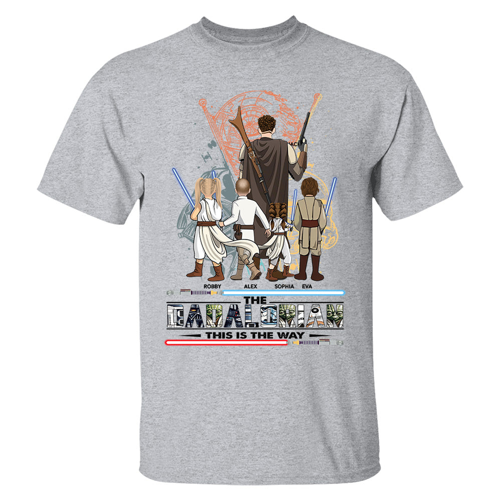 Best Dad Ever - The Dadalorian Personalized Shirt Gift For Dad - Custom Father's Day Gift 2025 New Nh00
