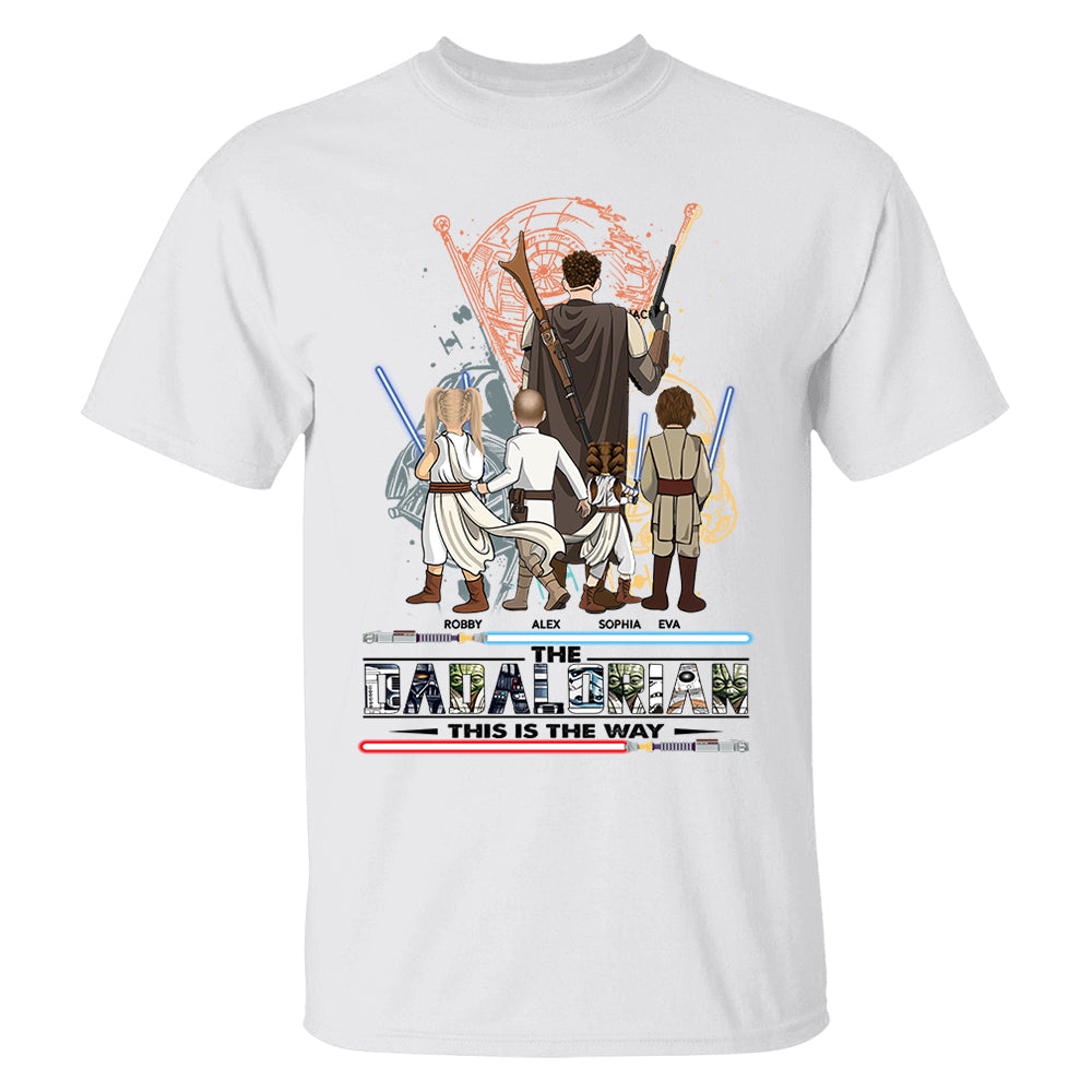 Best Dad Ever - The Dadalorian Personalized Shirt Gift For Dad - Custom Father's Day Gift 2025 New Nh00