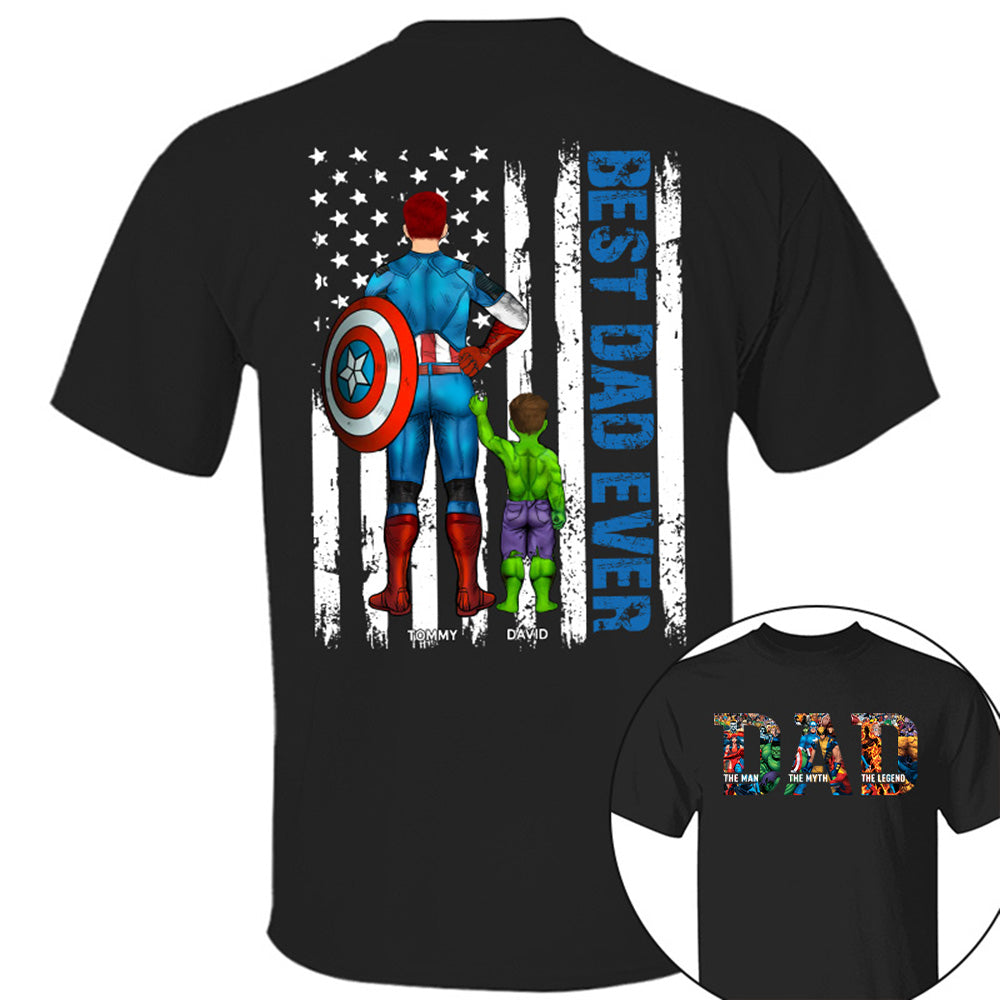 Super Dad - The Man The Myth The Legend - Personalized Shirt For Dad Grandpa Husband NA04