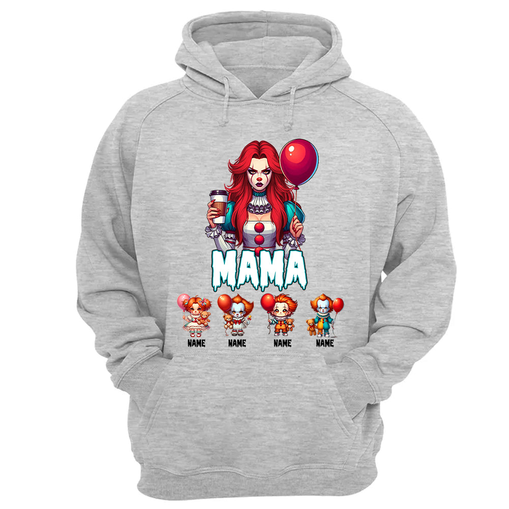 Personalized Halloween Horror Mama Custom Kid Name Shirt