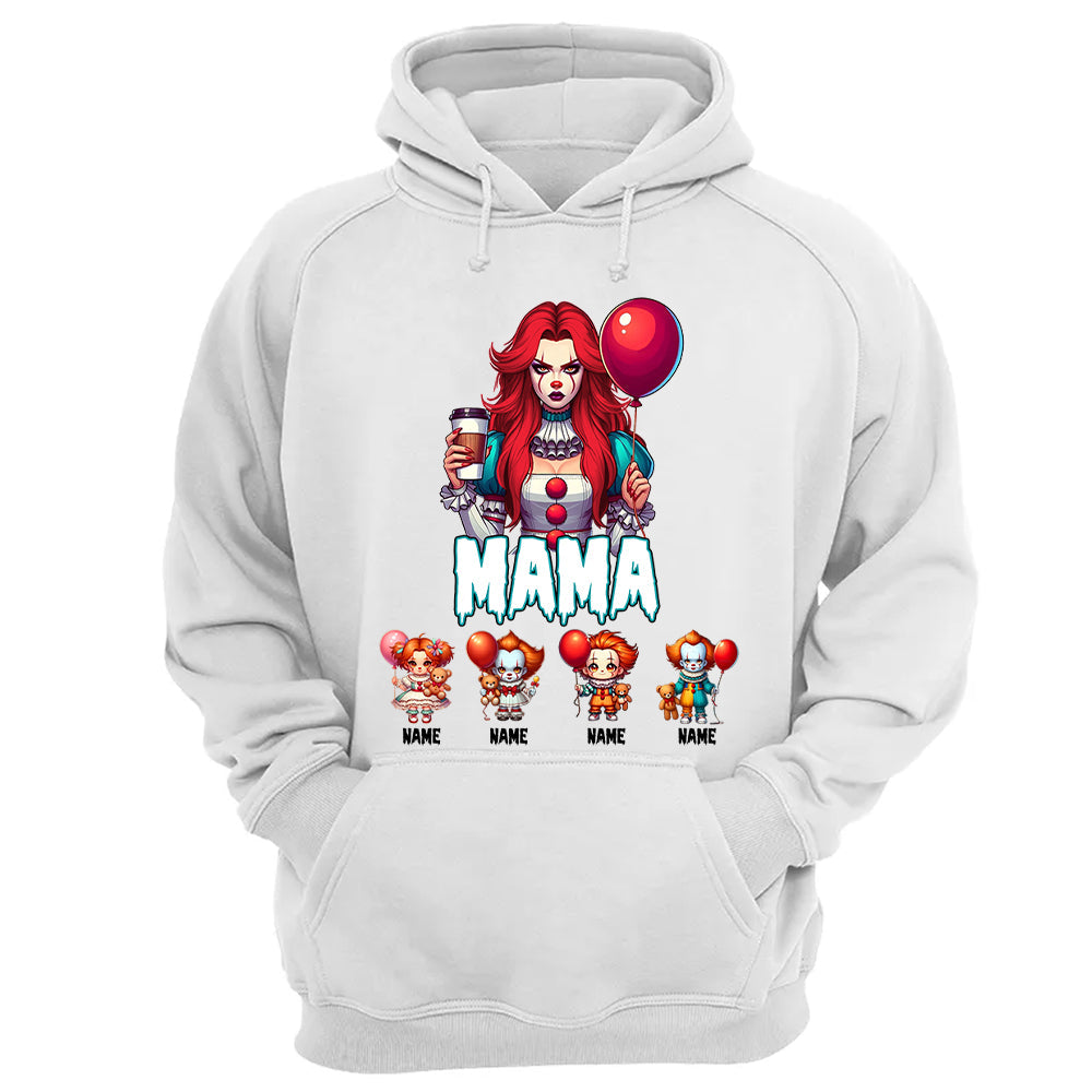 Personalized Halloween Horror Mama Custom Kid Name Shirt