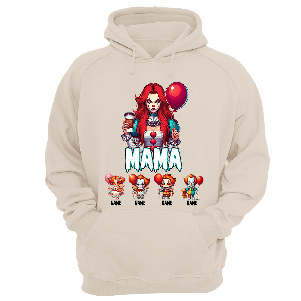Personalized Halloween Horror Mama Custom Kid Name Shirt
