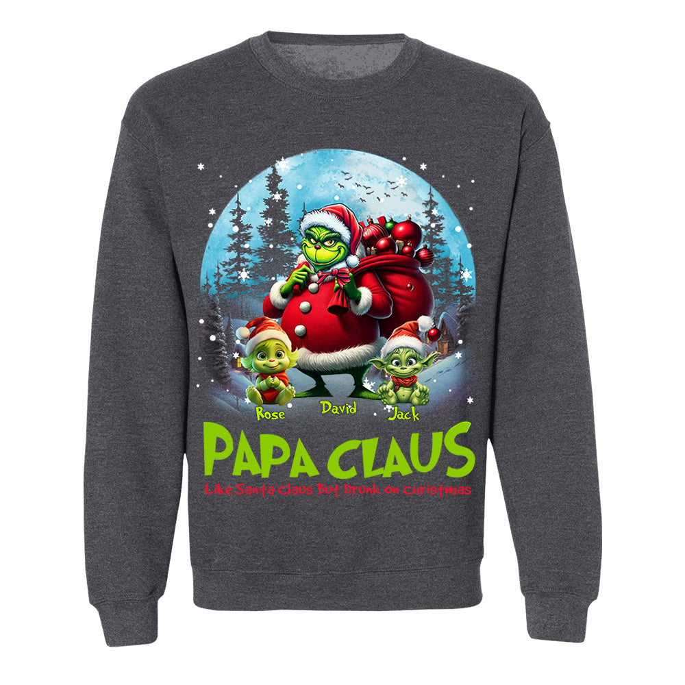 Papa Clause Like Santa Claus But Drunk On Christmas Personalized Shirt For Grandpa Nh00
