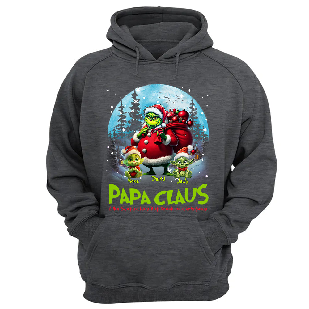 Papa Clause Like Santa Claus But Drunk On Christmas Personalized Shirt For Grandpa Nh00