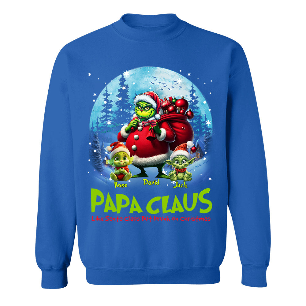 Papa Clause Like Santa Claus But Drunk On Christmas Personalized Shirt For Grandpa Nh00