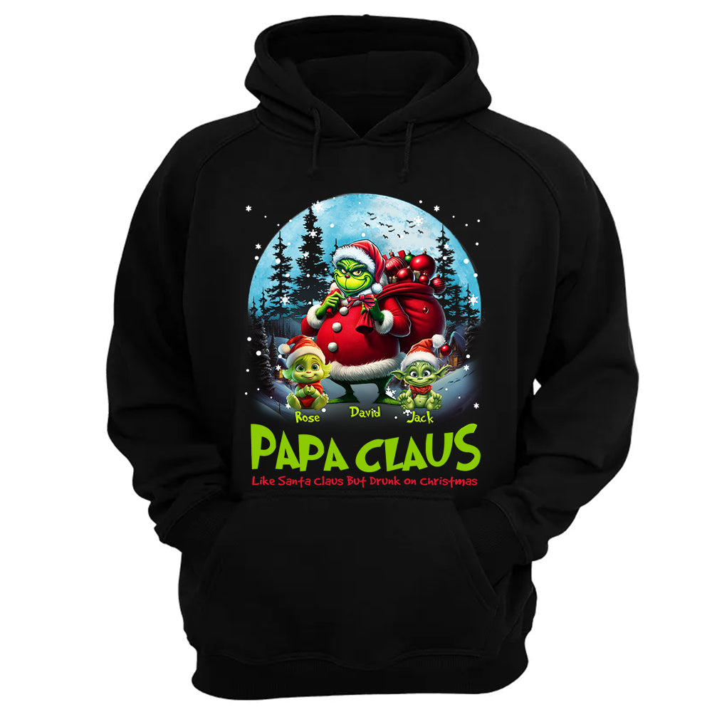 Papa Clause Like Santa Claus But Drunk On Christmas Personalized Shirt For Grandpa Nh00