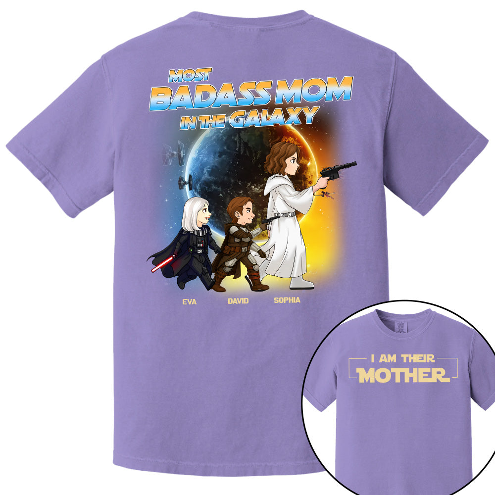 Most Badass Mom In The Galaxy - Personalized Shirt For Mom Grandma NA04 Pt99