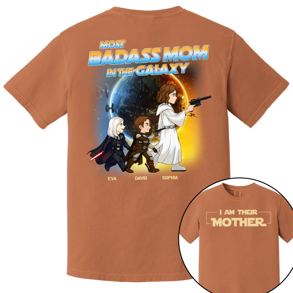 Most Badass Mom In The Galaxy - Personalized Shirt For Mom Grandma NA04 Pt99