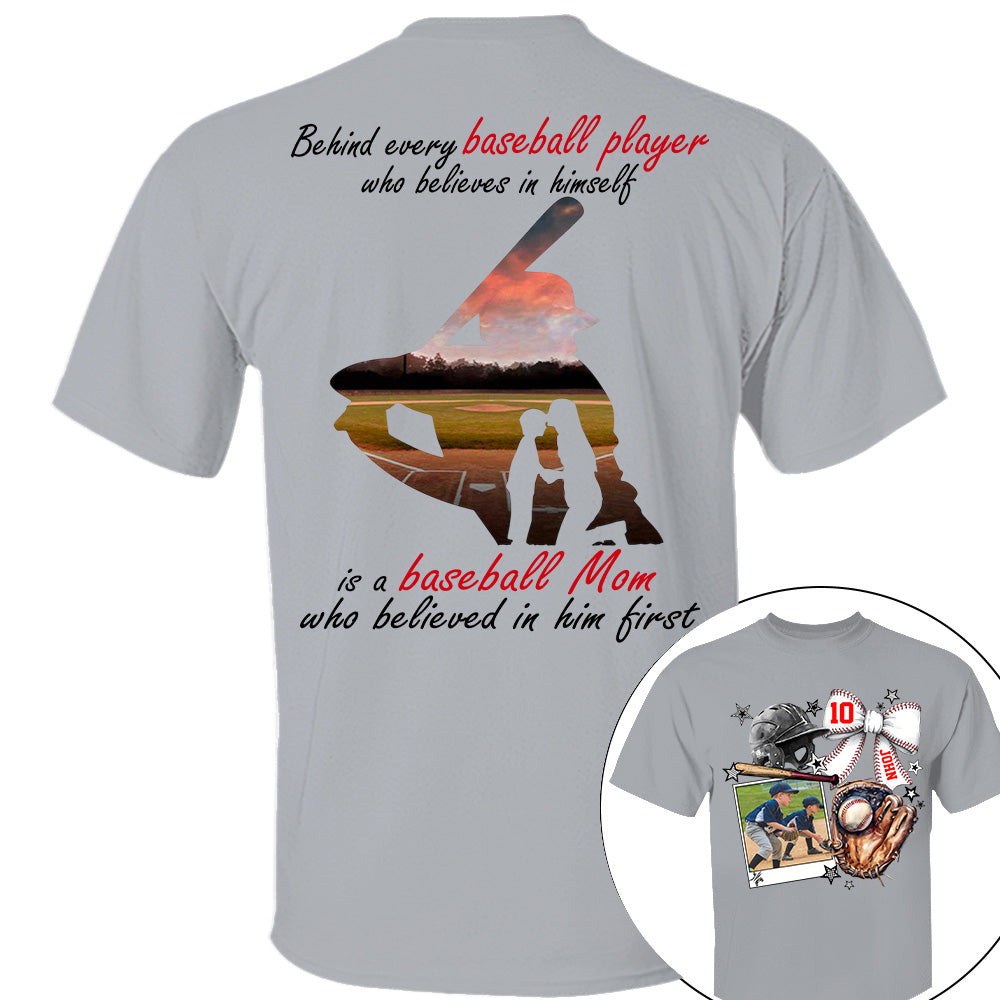 Baseball Mom Shirt, Custom Photo Baseball Shirt, Gift For Baseball Lover A2110 - NV01