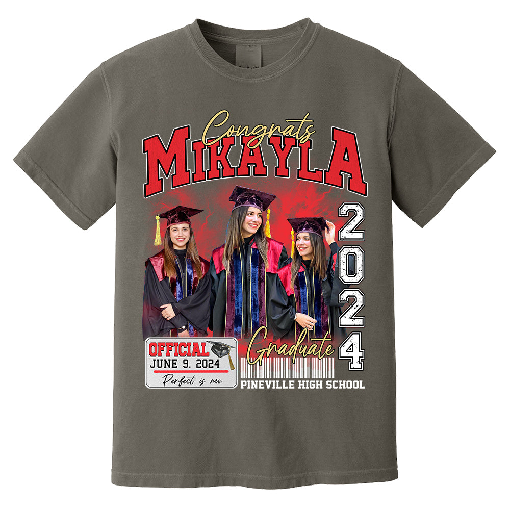 Congratulation Graduation Bootleg Shirt - Custom Photo Graduation Bootleg Shirt
