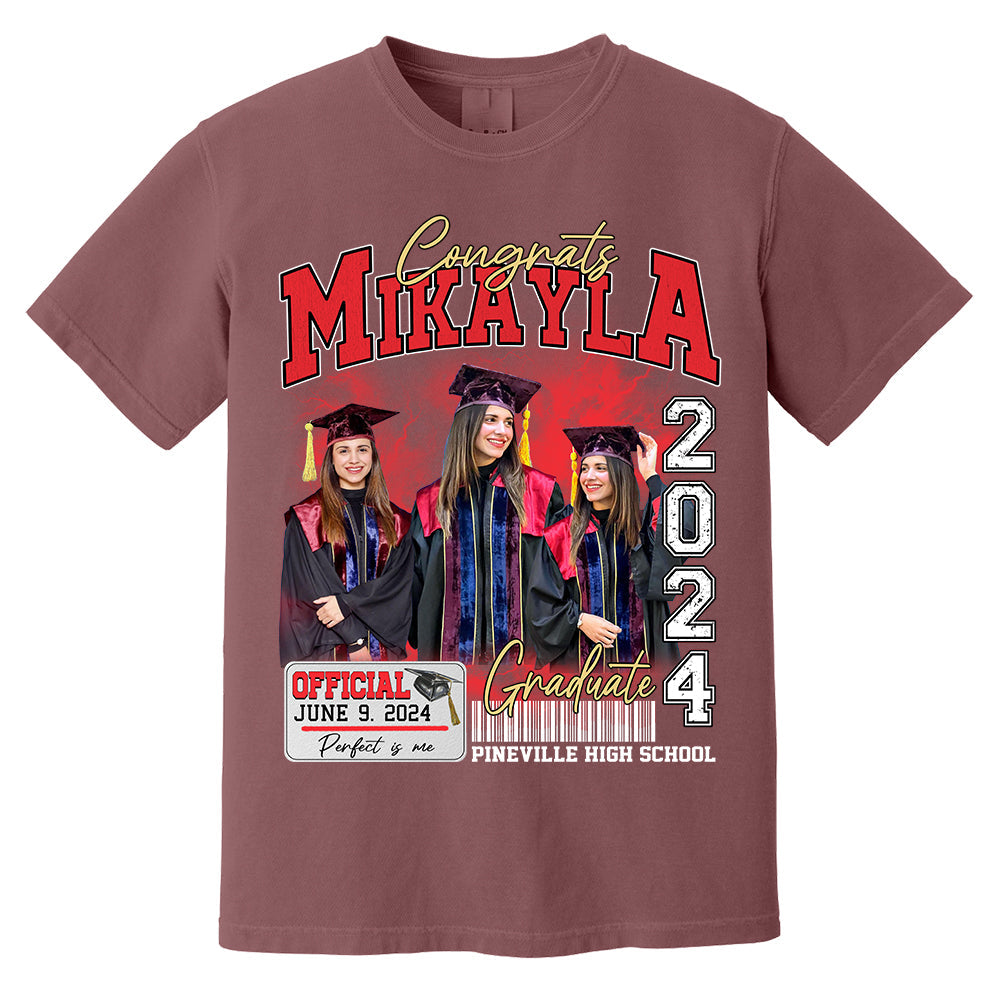 Congratulation Graduation Bootleg Shirt - Custom Photo Graduation Bootleg Shirt
