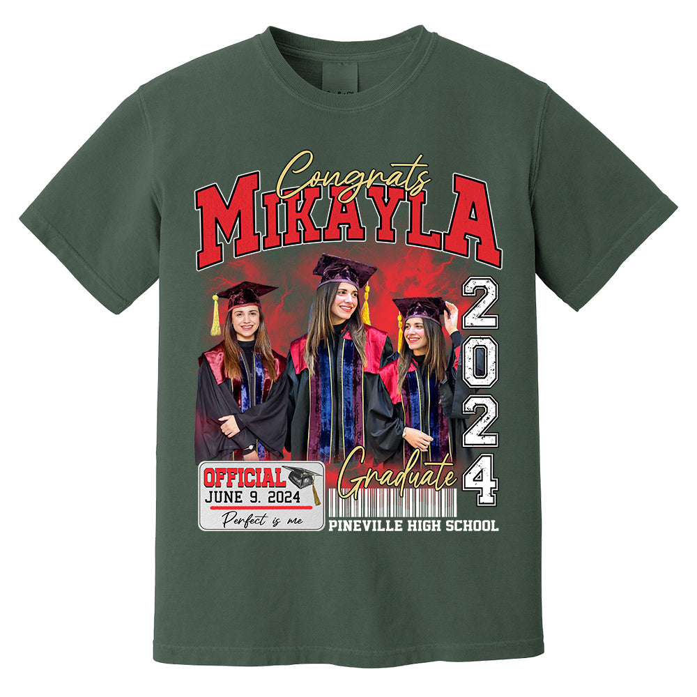 Congratulation Graduation Bootleg Shirt - Custom Photo Graduation Bootleg Shirt