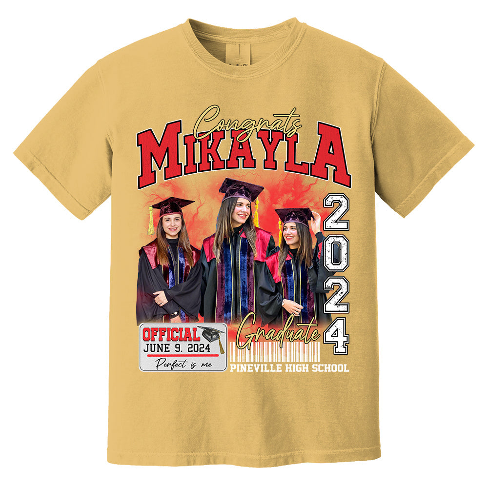 Congratulation Graduation Bootleg Shirt - Custom Photo Graduation Bootleg Shirt