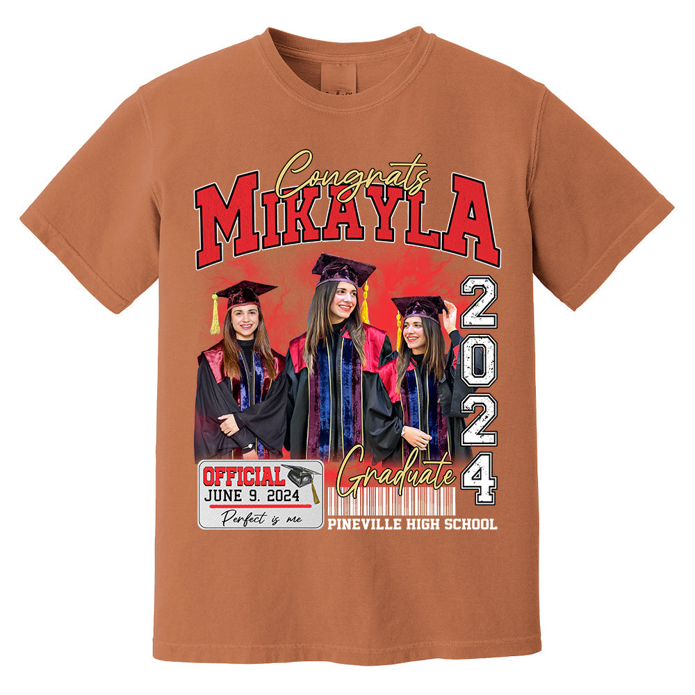 Congratulation Graduation Bootleg Shirt - Custom Photo Graduation Bootleg Shirt