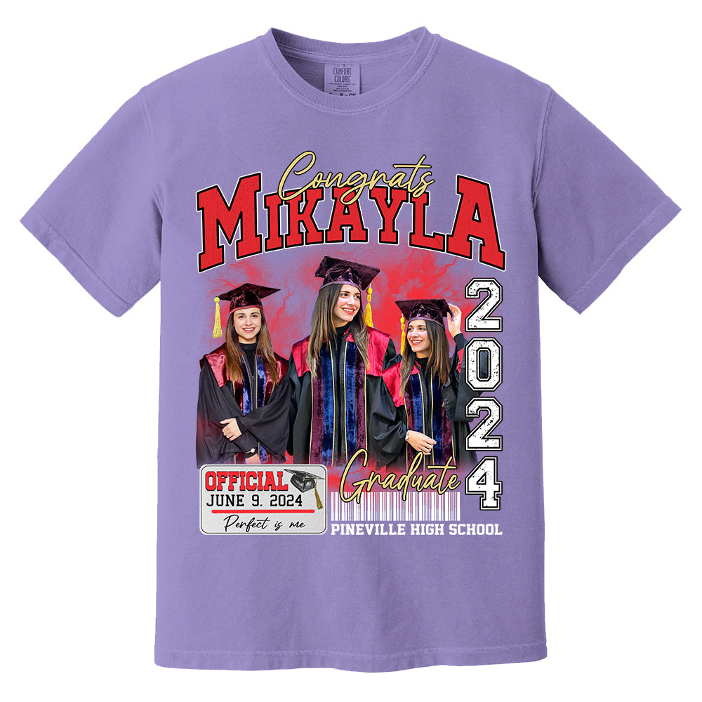Congratulation Graduation Bootleg Shirt - Custom Photo Graduation Bootleg Shirt
