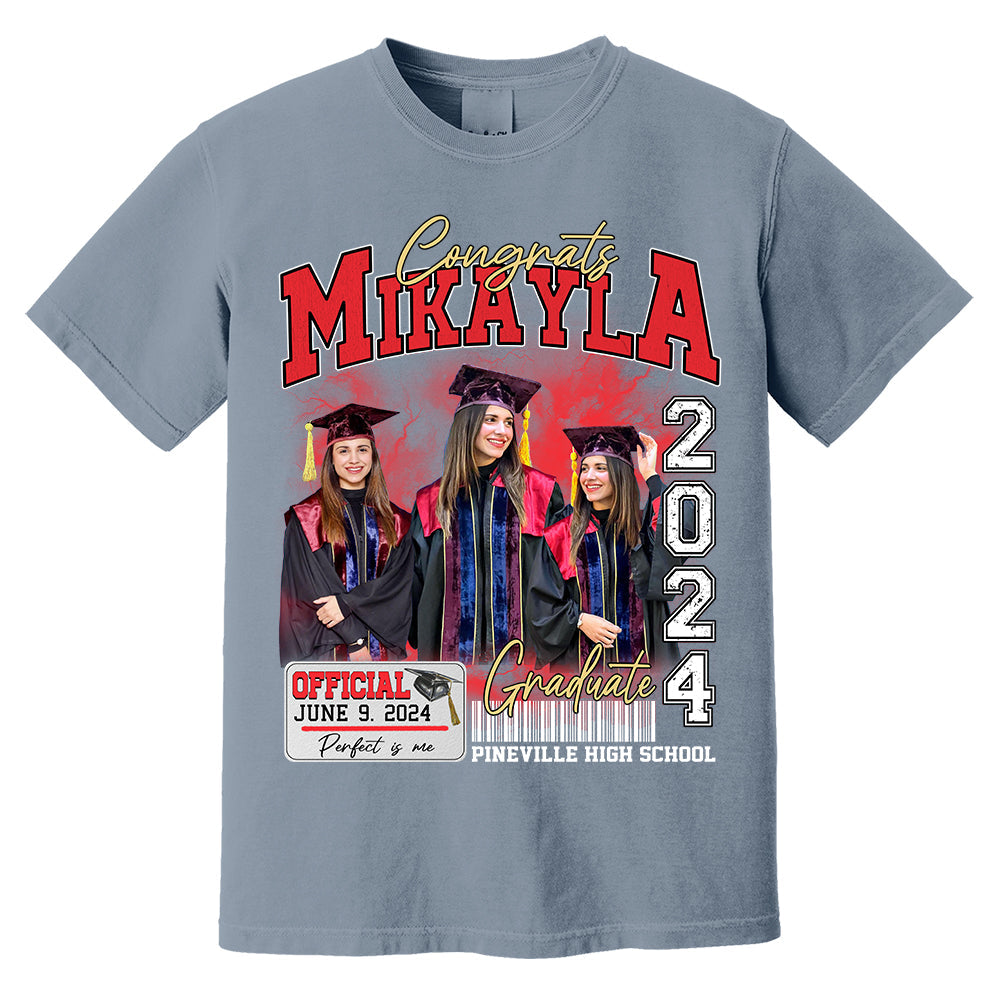 Congratulation Graduation Bootleg Shirt - Custom Photo Graduation Bootleg Shirt
