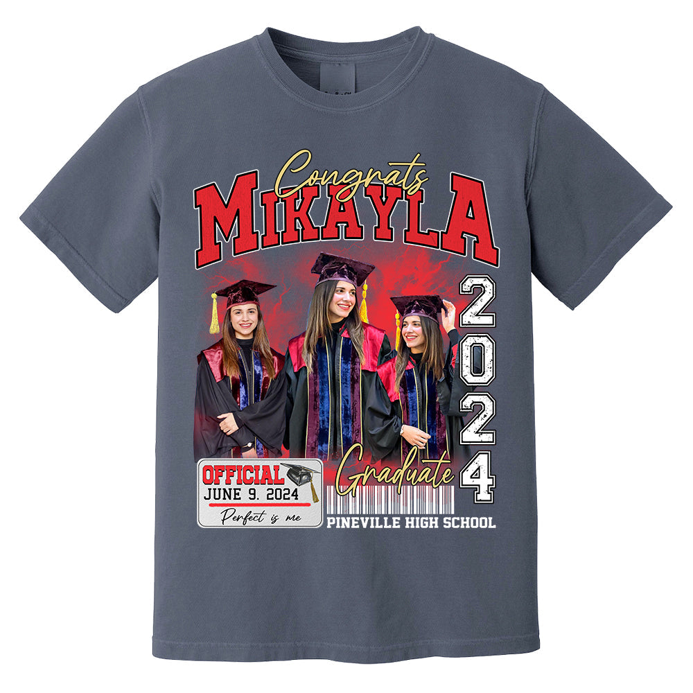 Congratulation Graduation Bootleg Shirt - Custom Photo Graduation Bootleg Shirt