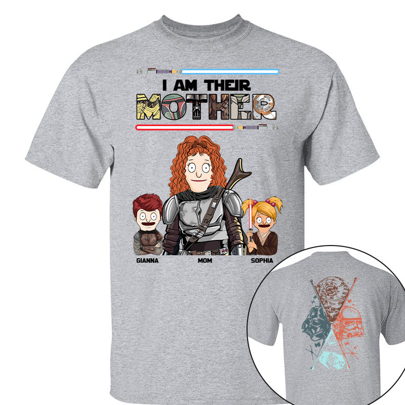 I Am Their Mother - Personalized Two Sided Print Shirt For Mom Vr2