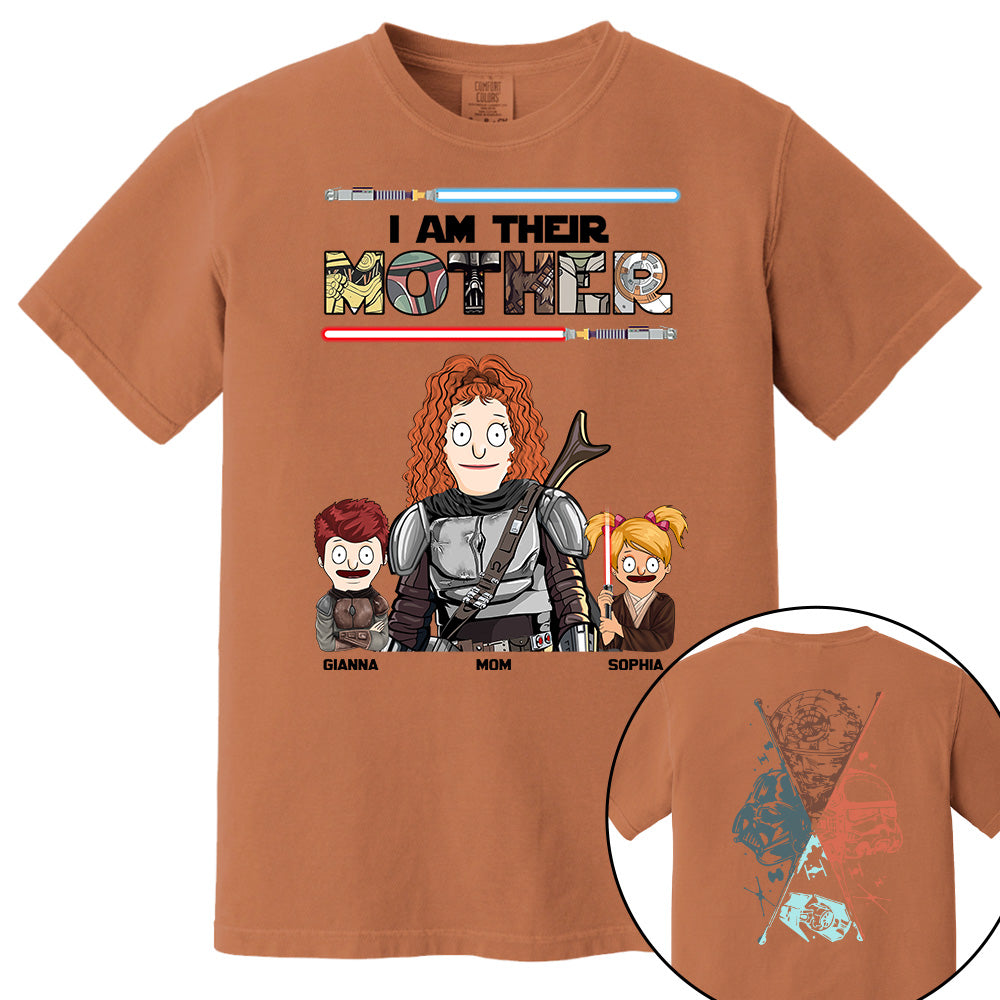 I Am Their Mother - Personalized Two Sided Print Shirt For Mom Vr2