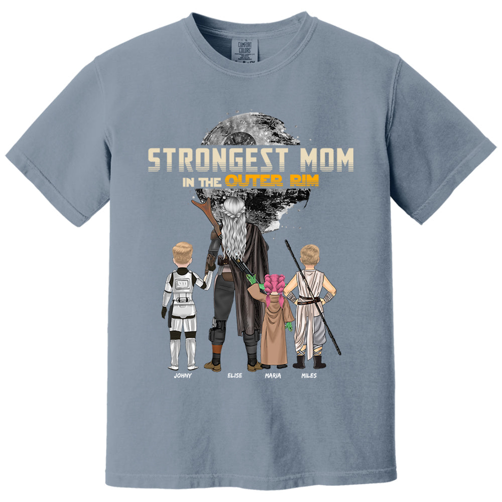 Strongest Mom In The Outer Rim - Personalized Shirt For Mom Nh00