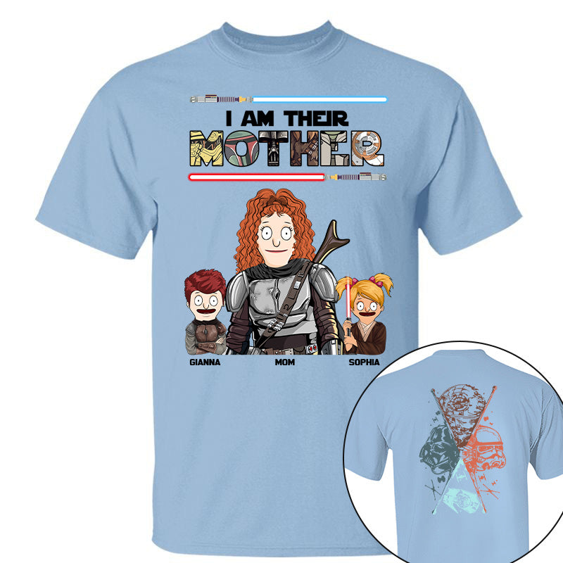 I Am Their Mother - Personalized Two Sided Print Shirt For Mom Vr2