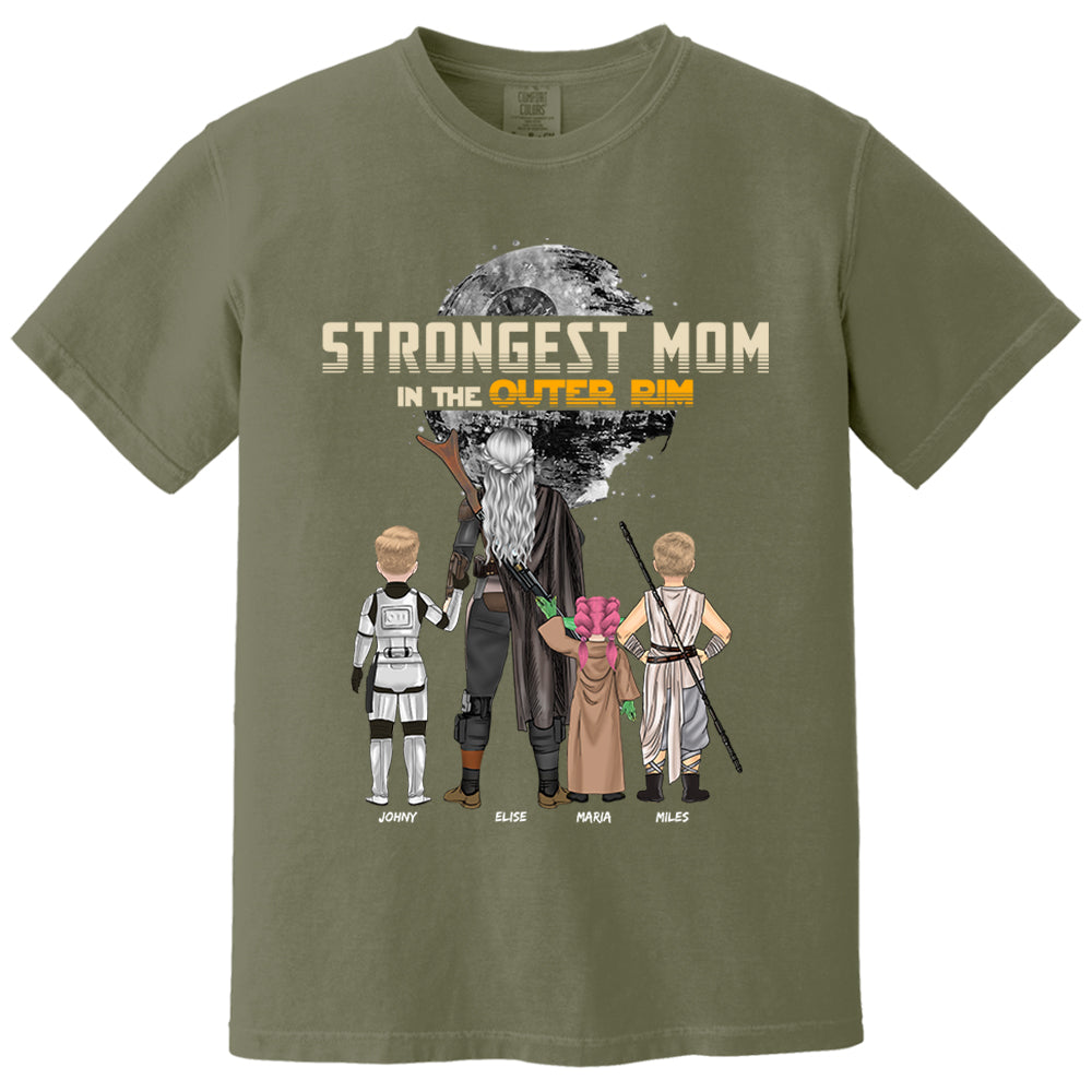 Strongest Mom In The Outer Rim - Personalized Shirt For Mom Nh00