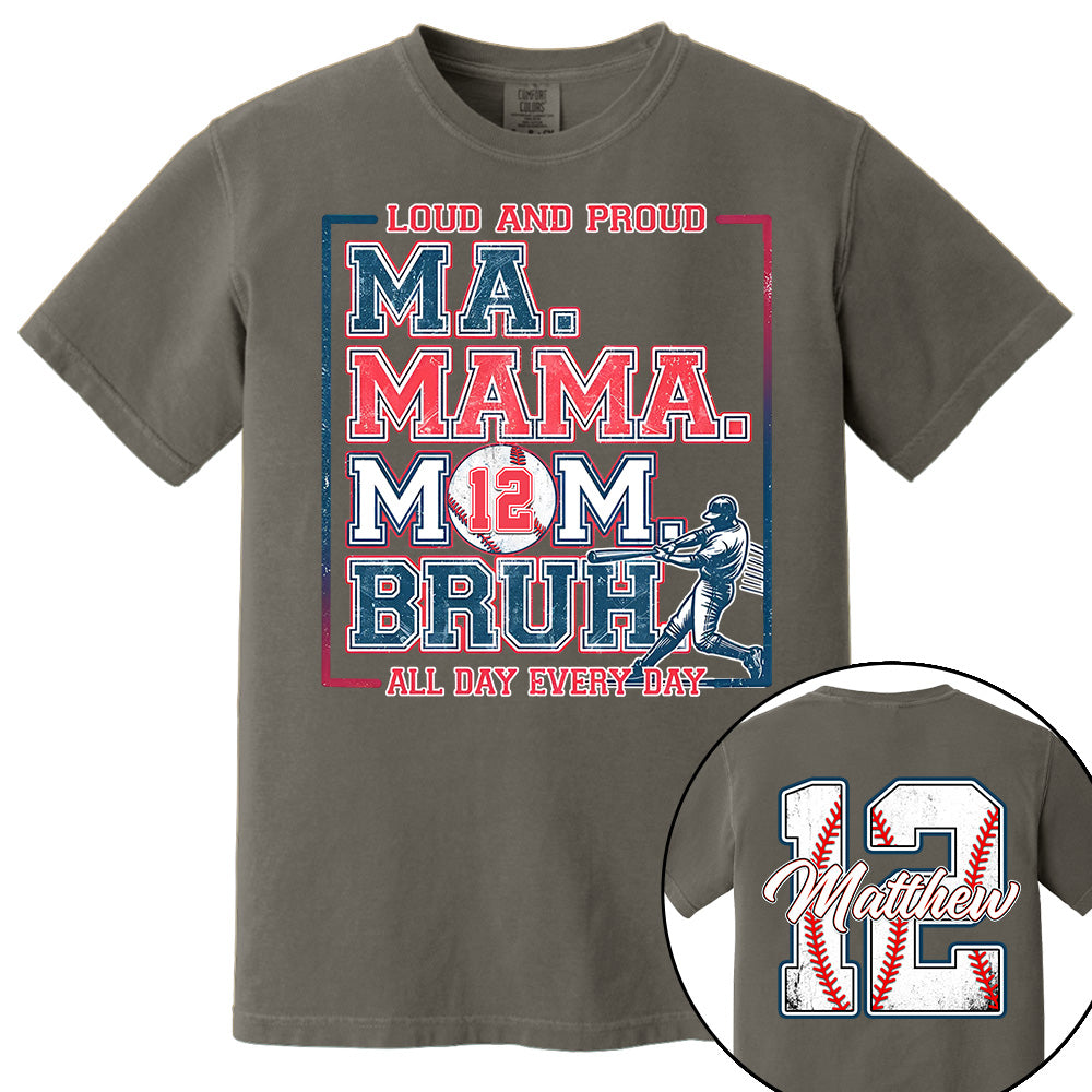 Personalized Baseball Mom Bruh Shirt, Mother's Day Gift, Baseball Season Shirt A2110 Li29