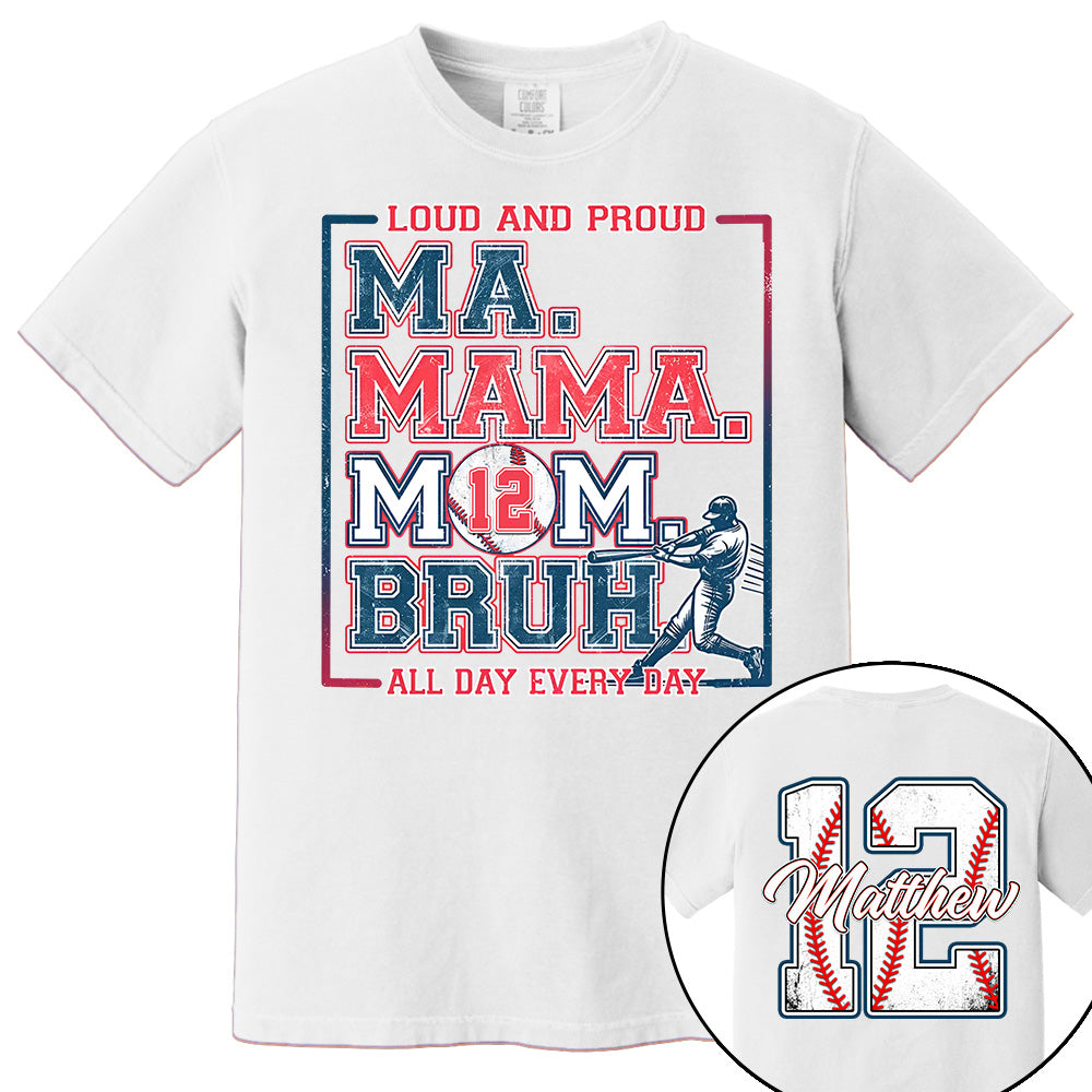 Personalized Baseball Mom Bruh Shirt, Mother's Day Gift, Baseball Season Shirt A2110 Li29