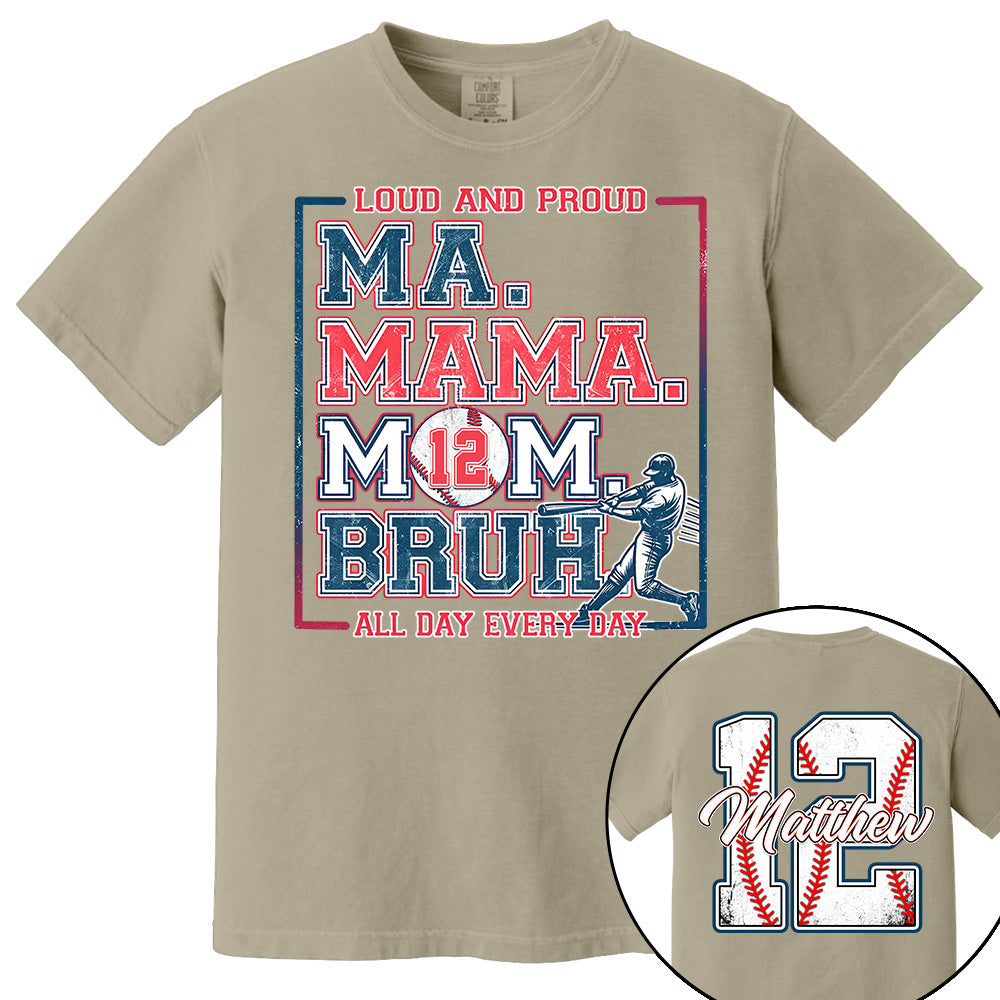 Personalized Baseball Mom Bruh Shirt, Mother's Day Gift, Baseball Season Shirt A2110 Li29