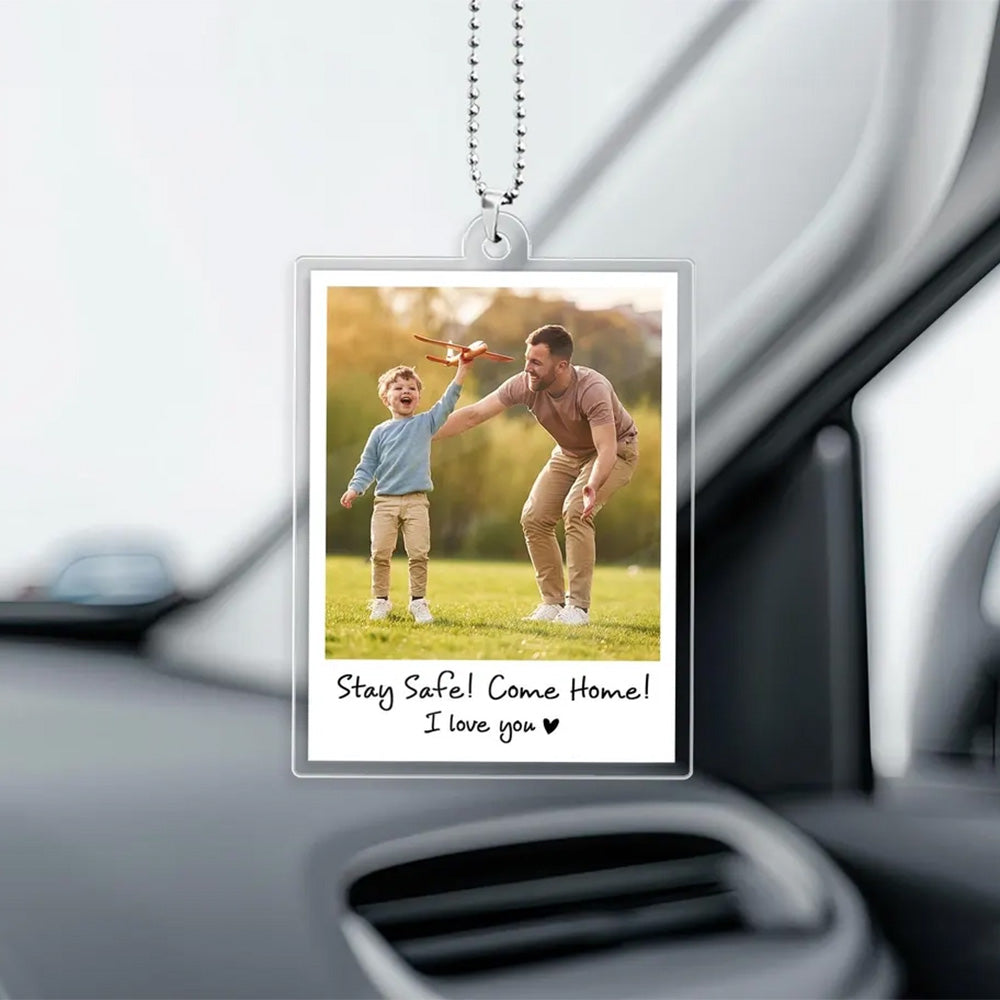 FREE PHOTO Custom Dad Car Visor Clip, Drive Safe Daddy, Fathers Day Gifts for Dad, Dad Gifts from Kids, Husband Gift, Sun Visor Clip Pt99