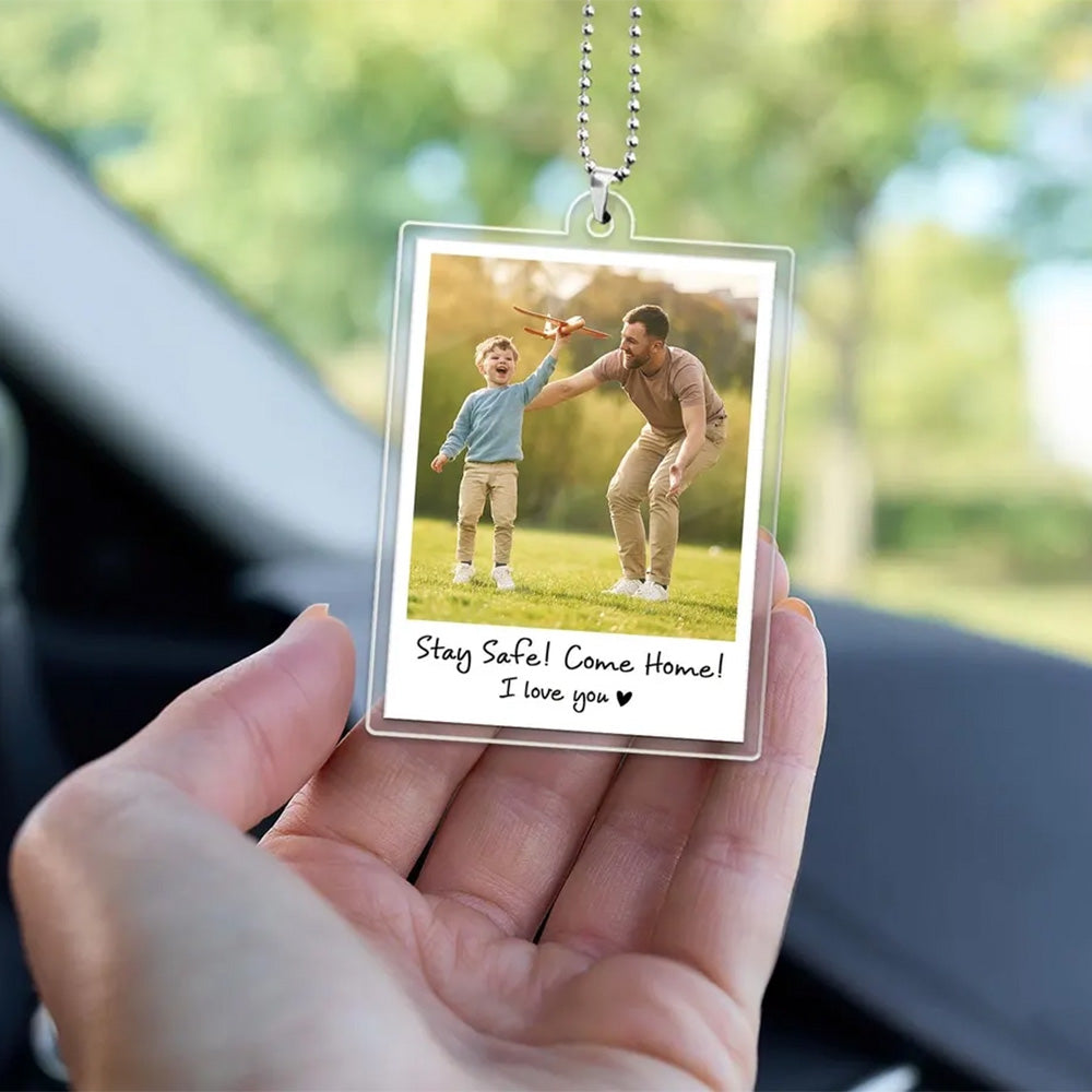 FREE PHOTO Custom Dad Car Visor Clip, Drive Safe Daddy, Fathers Day Gifts for Dad, Dad Gifts from Kids, Husband Gift, Sun Visor Clip Pt99