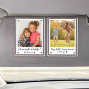 FREE PHOTO Custom Dad Car Visor Clip, Drive Safe Daddy, Fathers Day Gifts for Dad, Dad Gifts from Kids, Husband Gift, Sun Visor Clip Pt99