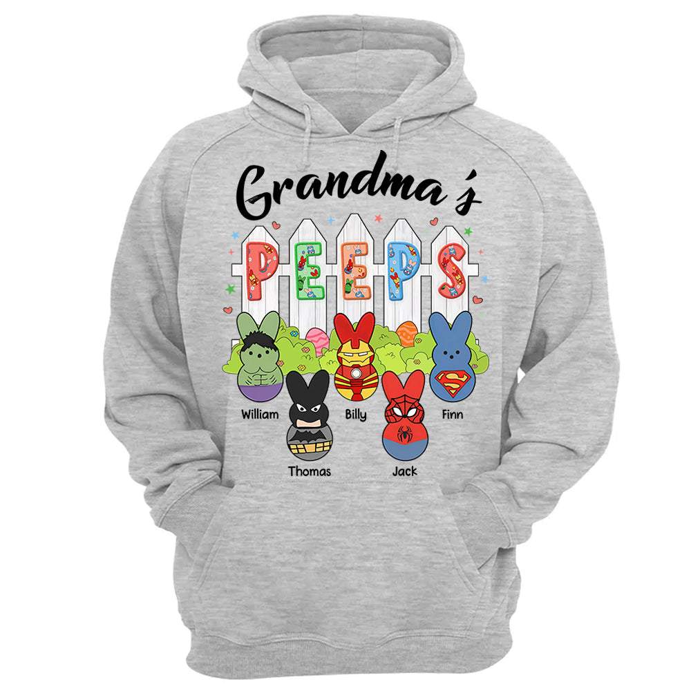 Personalized Grandma Peeps Easter Shirt, Custom Gift For Nickname and Kids Names T1807 Li29