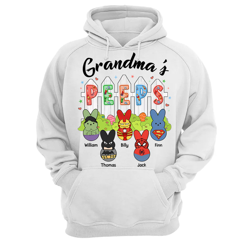 Personalized Grandma Peeps Easter Shirt, Custom Gift For Nickname and Kids Names T1807 Li29