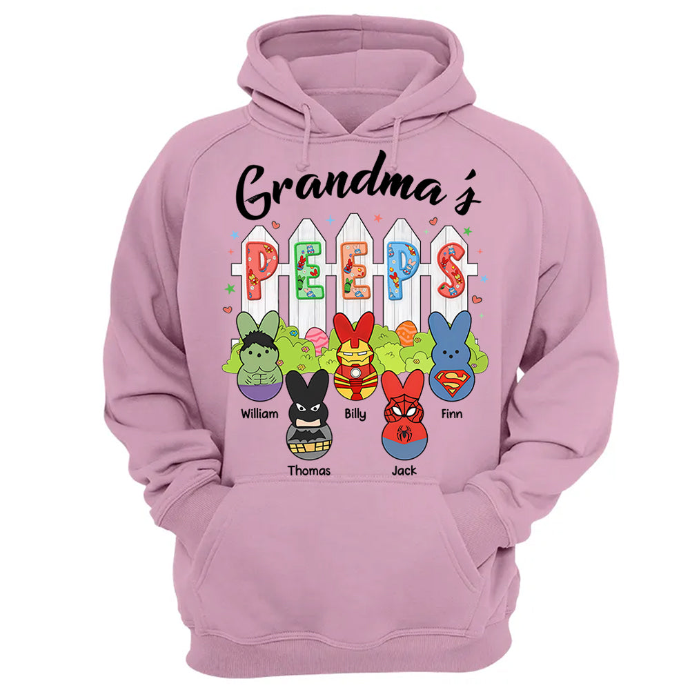 Personalized Grandma Peeps Easter Shirt, Custom Gift For Nickname and Kids Names T1807 Li29