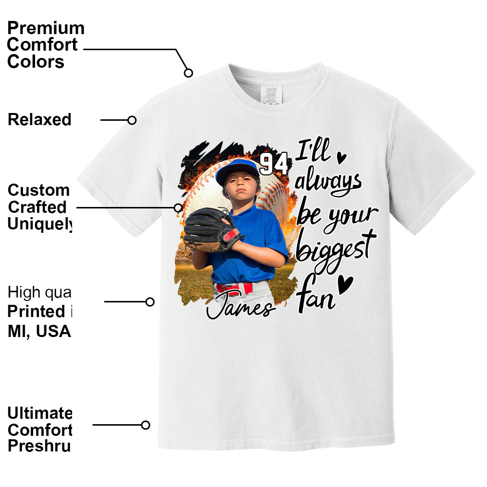 Baseball Mom, I'll Be Your Biggest Fan - Personalize Baseball Shirt Gift for Baseball Mom Tu24