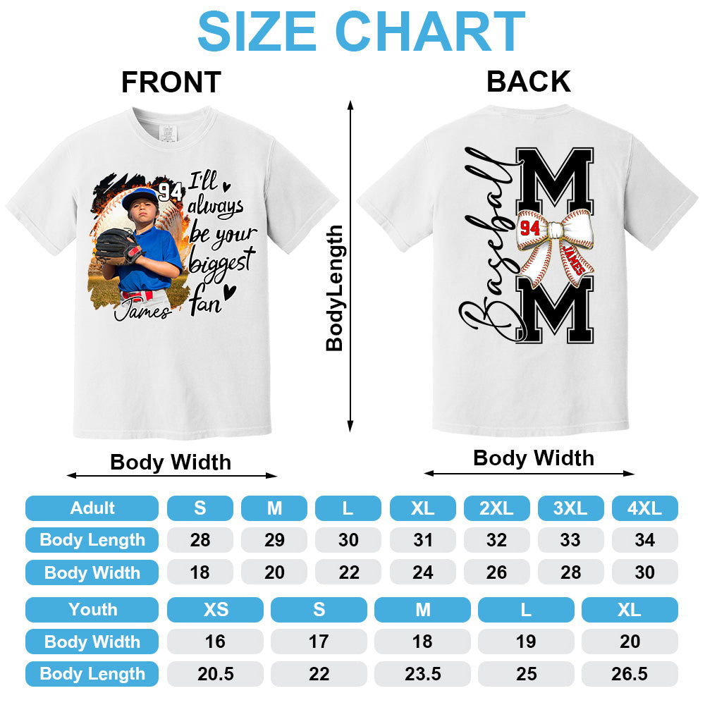 Baseball Mom, I'll Be Your Biggest Fan - Personalize Baseball Shirt Gift for Baseball Mom Tu24