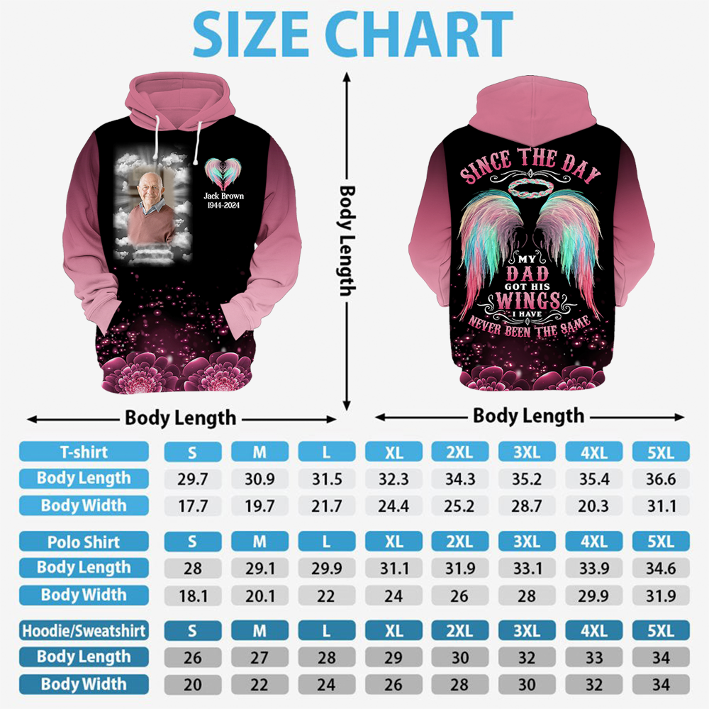 Since The Day My Loved ones Got The Wings - Personalized Photo Memorial Shirt Pa00
