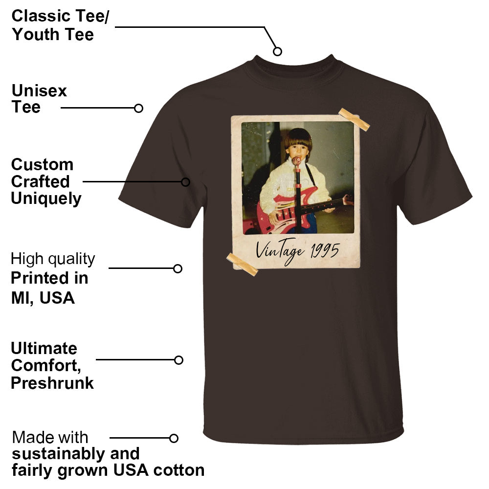 Custom Vintage Photo And Year, Custom Shirt With Picture Personalized 30th Birthday Gift Vintage 30th Birthday Party Vintage Est 1995 Shirt Pt99