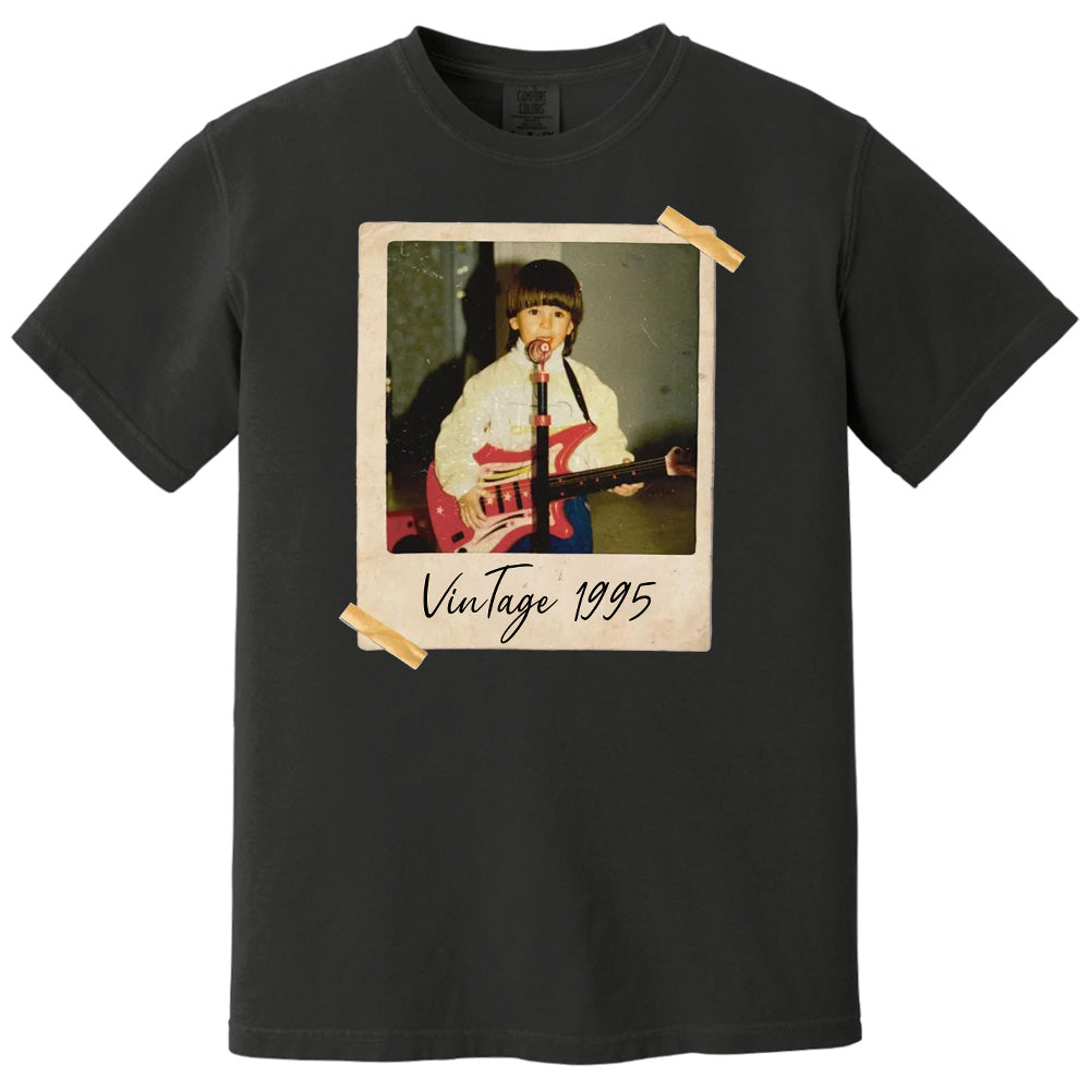 Custom Vintage Photo And Year, Custom Shirt With Picture Personalized 30th Birthday Gift Vintage 30th Birthday Party Vintage Est 1995 Shirt Pt99